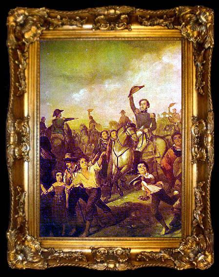 framed  Francois-Rene Moreaux Announcement of Independence, ta009-2